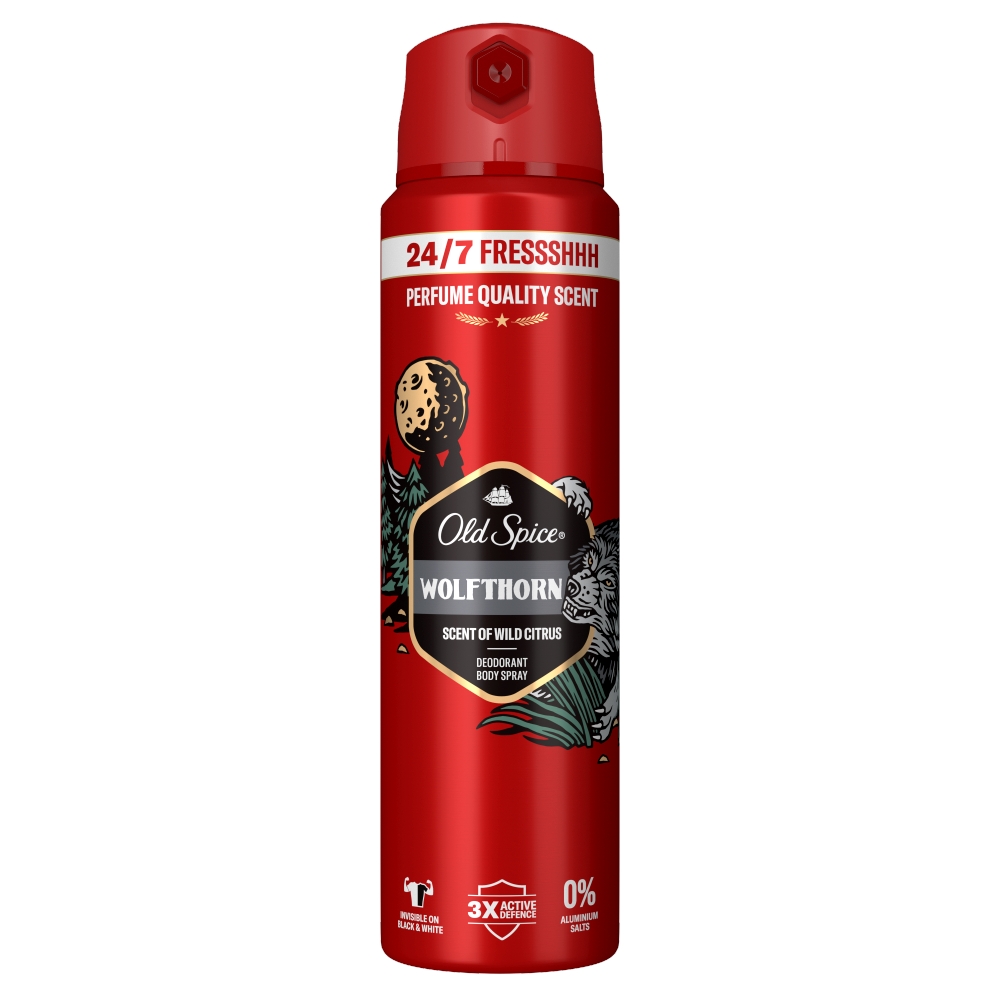 Procter & Gamble OLD SPICE DEO SPRAY 150ML WOLFTHORN