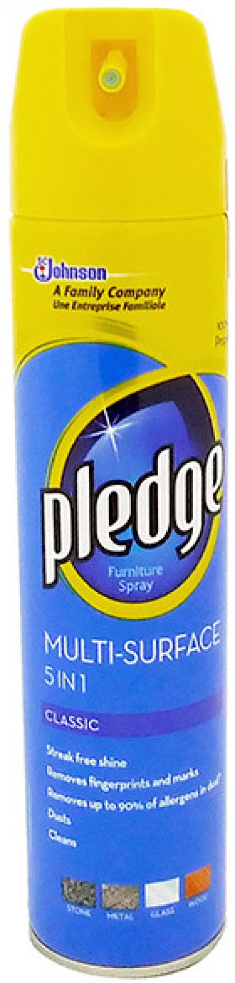 Pledge Pronto Classic 5v1 multifunčný sprej proti prachu 250 ml