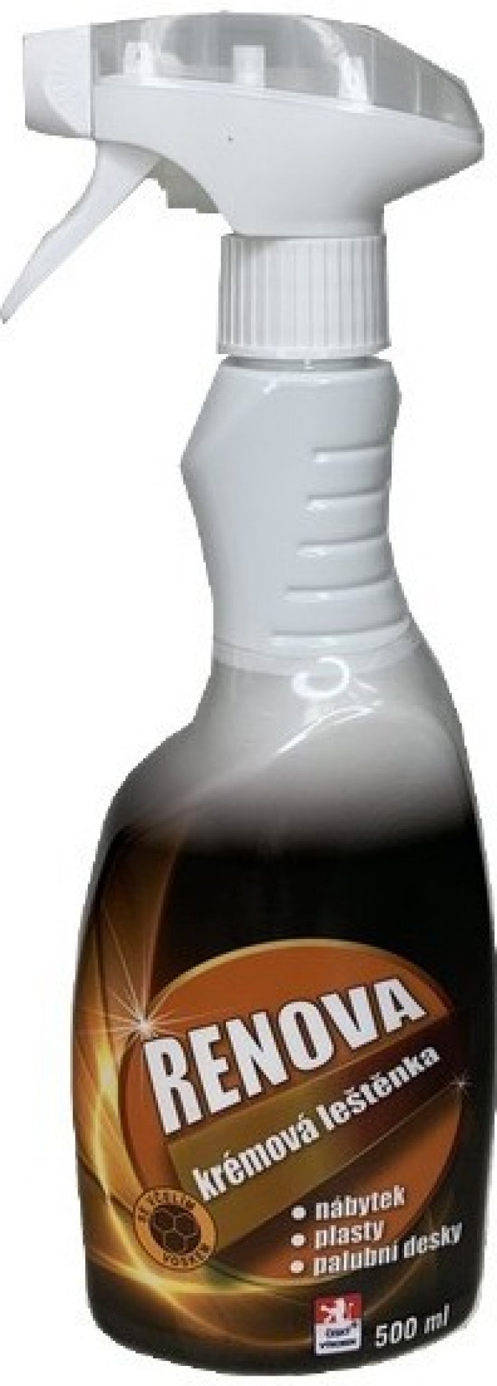 Renova Krémová leštenka na nábytok, plasty a palubné dosky so včelím voskom rozprašovač 500 ml