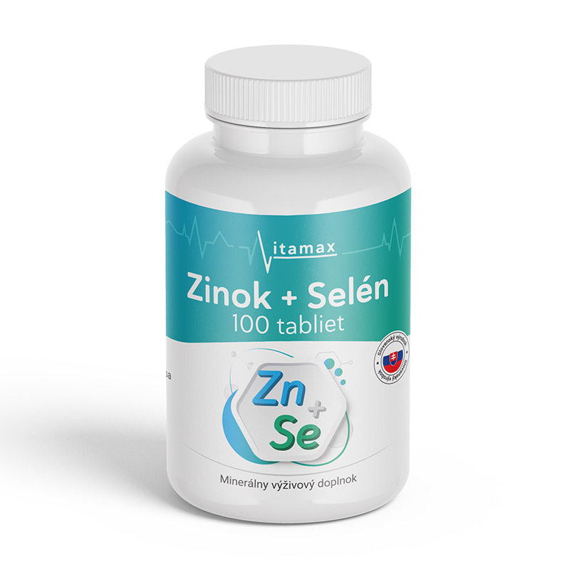 Vitamax Zinok 15 mg + Selén 50 μg / 100 tabliet