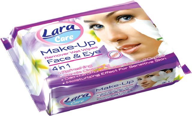 Obrúsky vlhčené odstraňujúce make-up LARA 20 ks