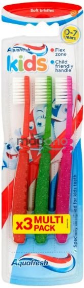 Aquafresh detské zubné kefky 0-7 rokov 3 ks