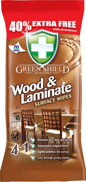 Green shield obrúsky vlhčené na drevo a laminát 70ks