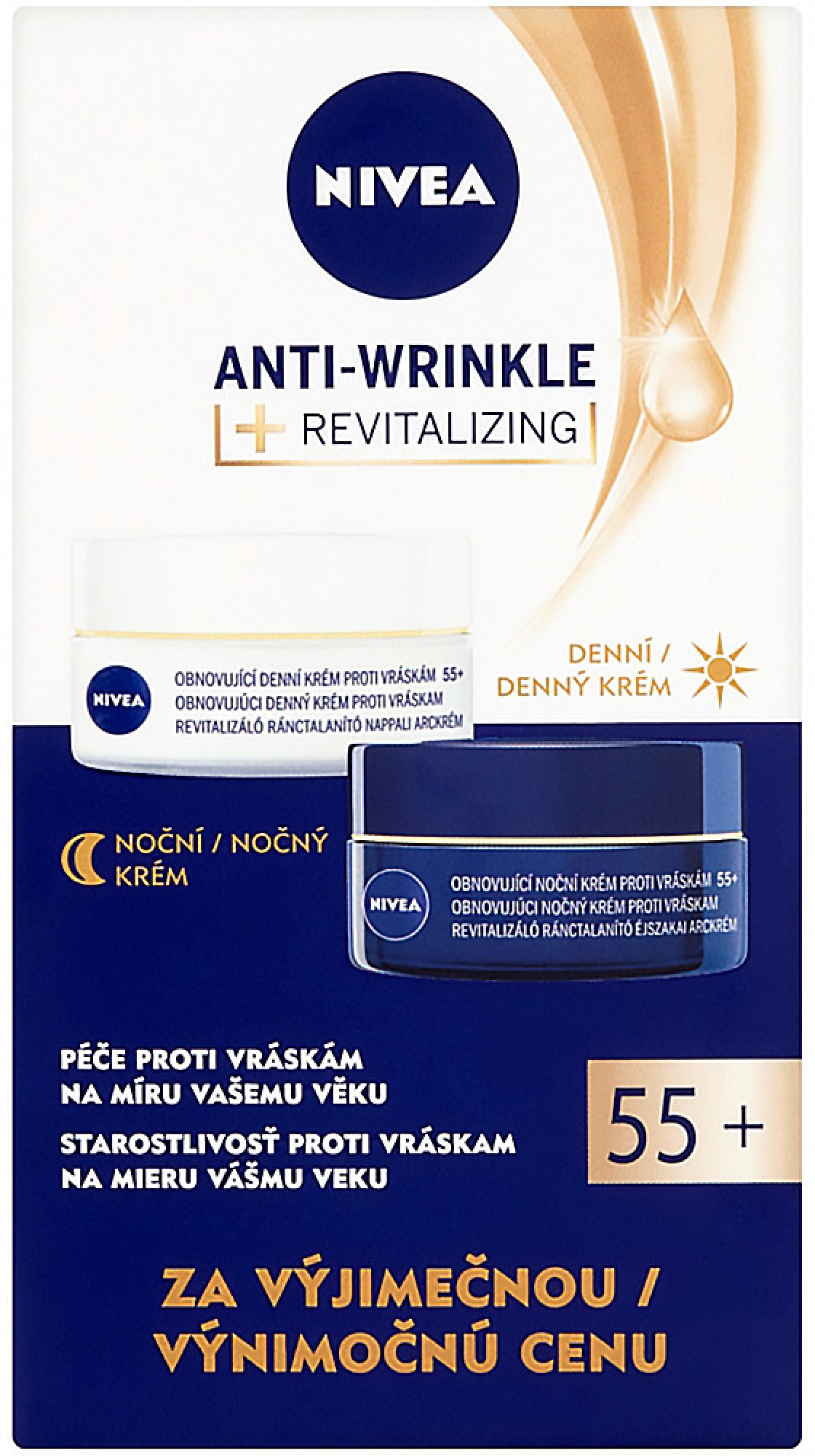 Beiersdorf NIVEA denný+nočný krém 2x50ml 55+ Revitalizing