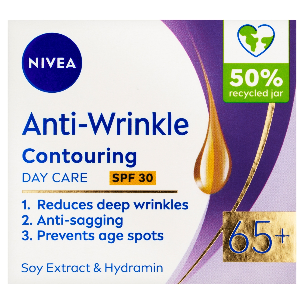Beiersdorf NIVEA denný+nočný krém sada 2x50ml 65+ Contouring