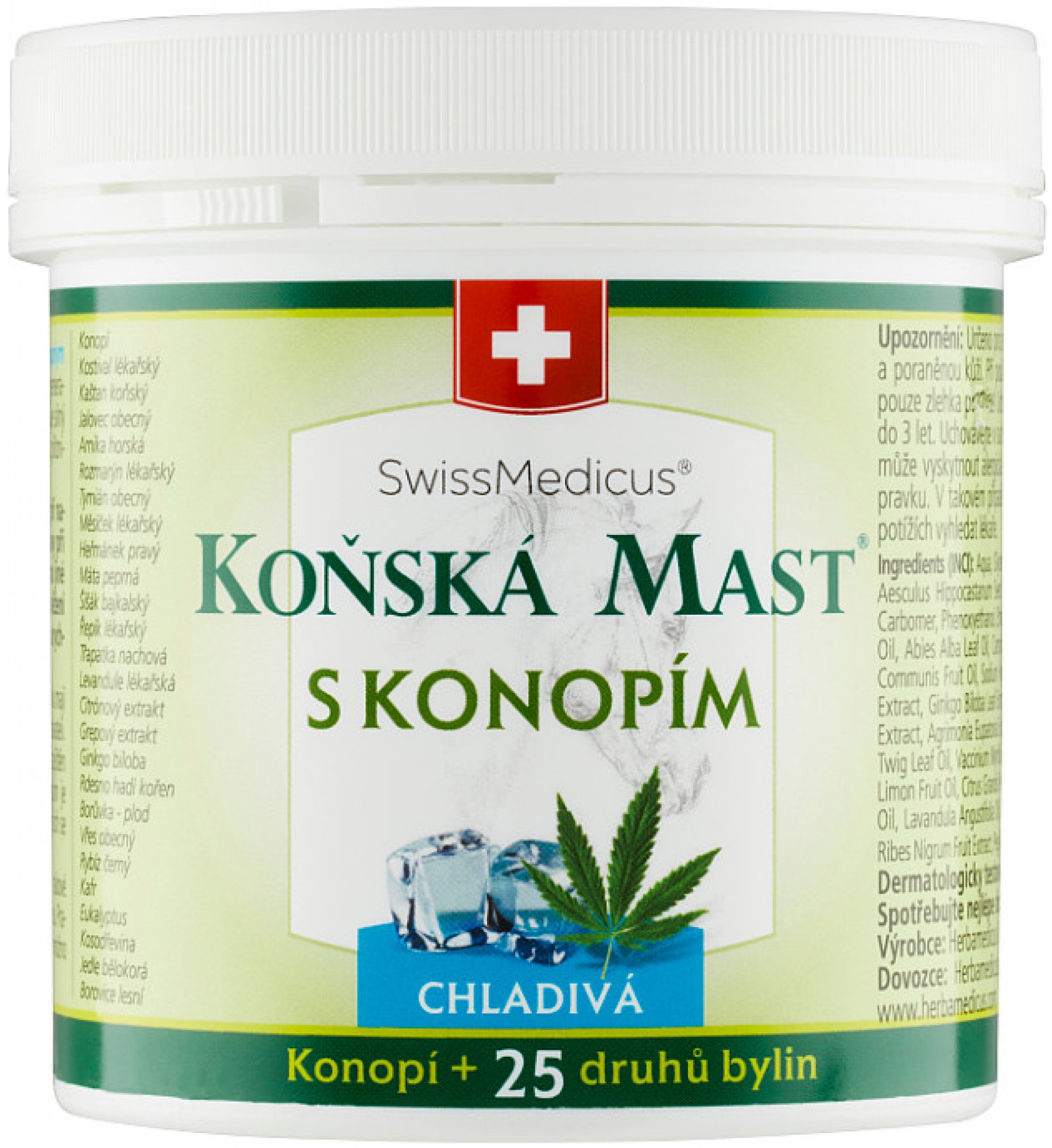Swissmedicus Konská masť s kanabisom chladivá 250 ml