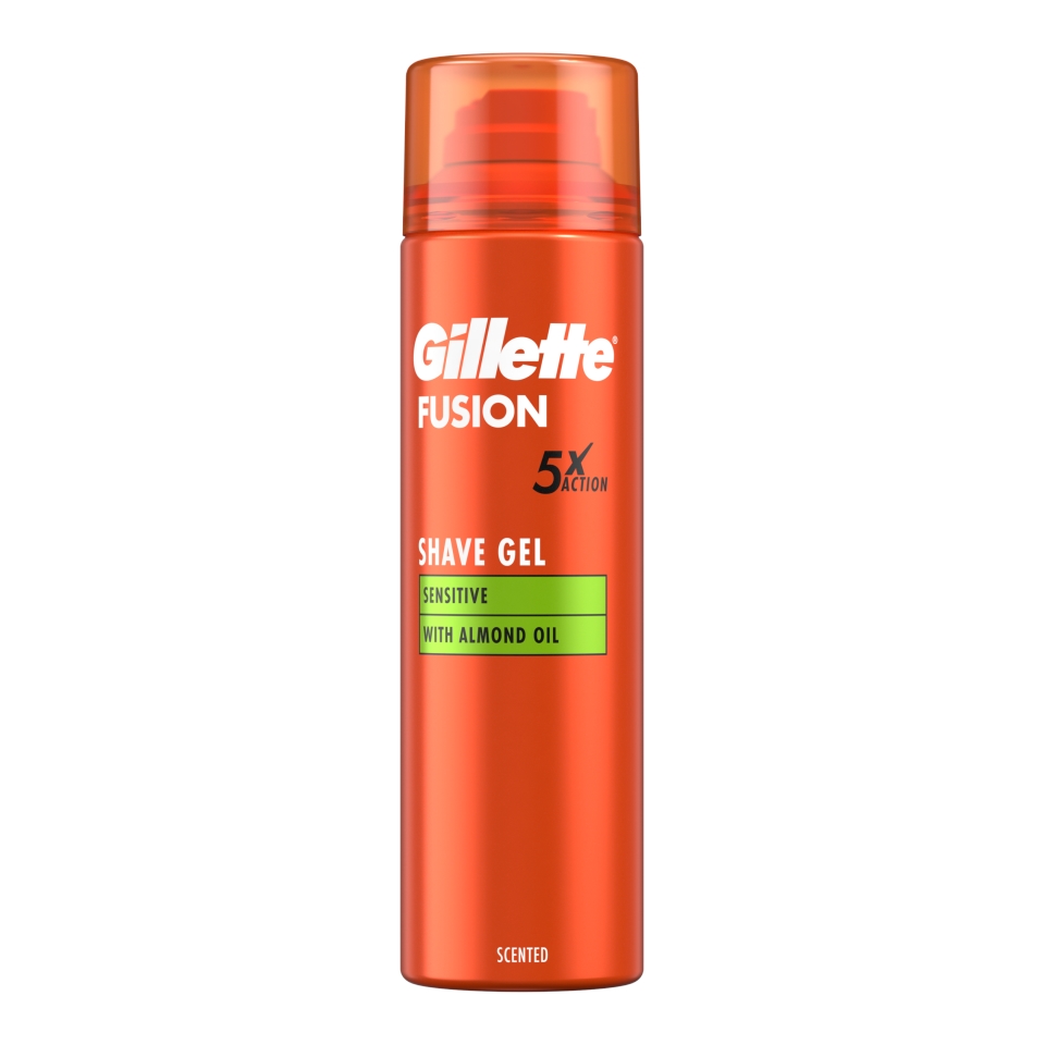 Gillette Fusion Sensitive gél na holenie almond oil 200 ml