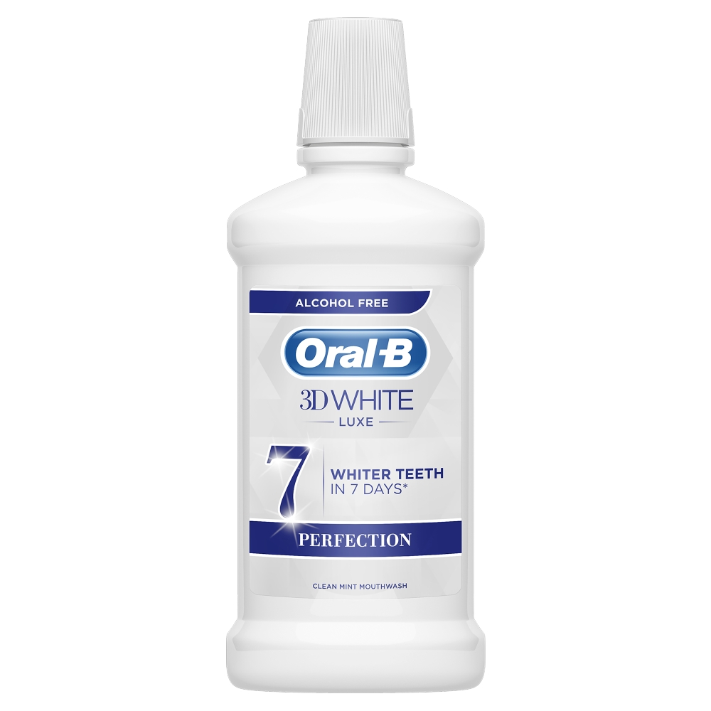 Oral-B 3D White Luxe Perfection Ústna Voda bez alkoholu 500 ml