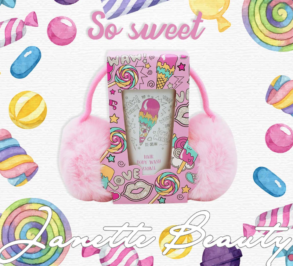 Janette Beauty (sprchovací gél+šampón2v1 210ml+klapky na uši) detský darčekový set NOVINKA!