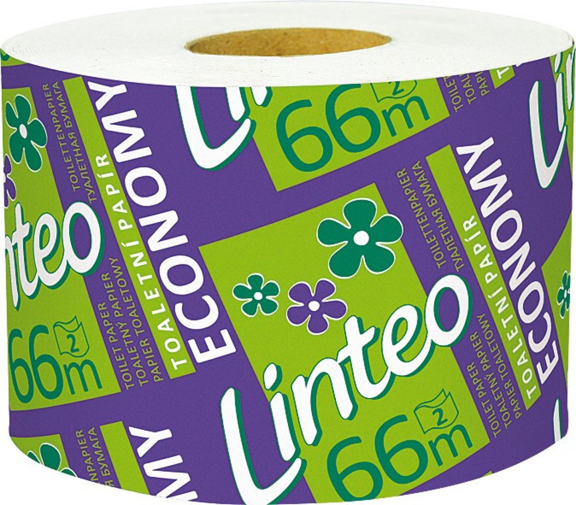 Linteo Economy toaletný papier 2vrstvový, 66metrov, 1 rolka