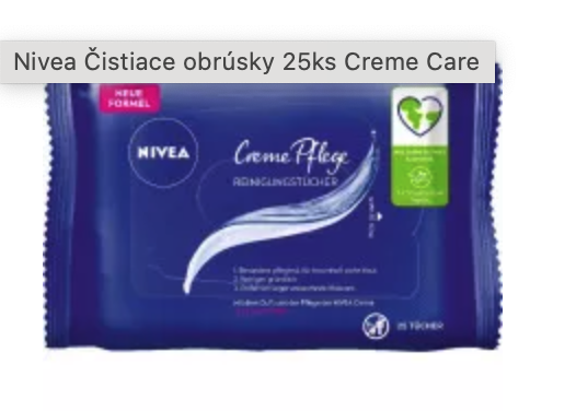 NIVEA čistiace obrúsky (25ks/fol) creme care