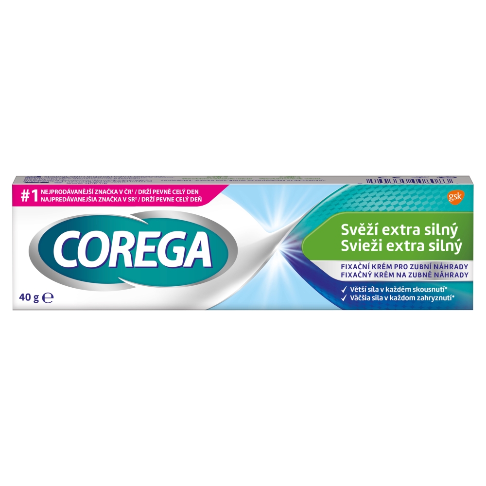 Glaxosmithkline Consumer Corega fixačný krém Extra silný svieži 3x40 g