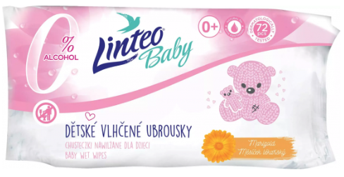Linteo Baby vlhčené obrúsky s nechtíkom lekárskym 72ks