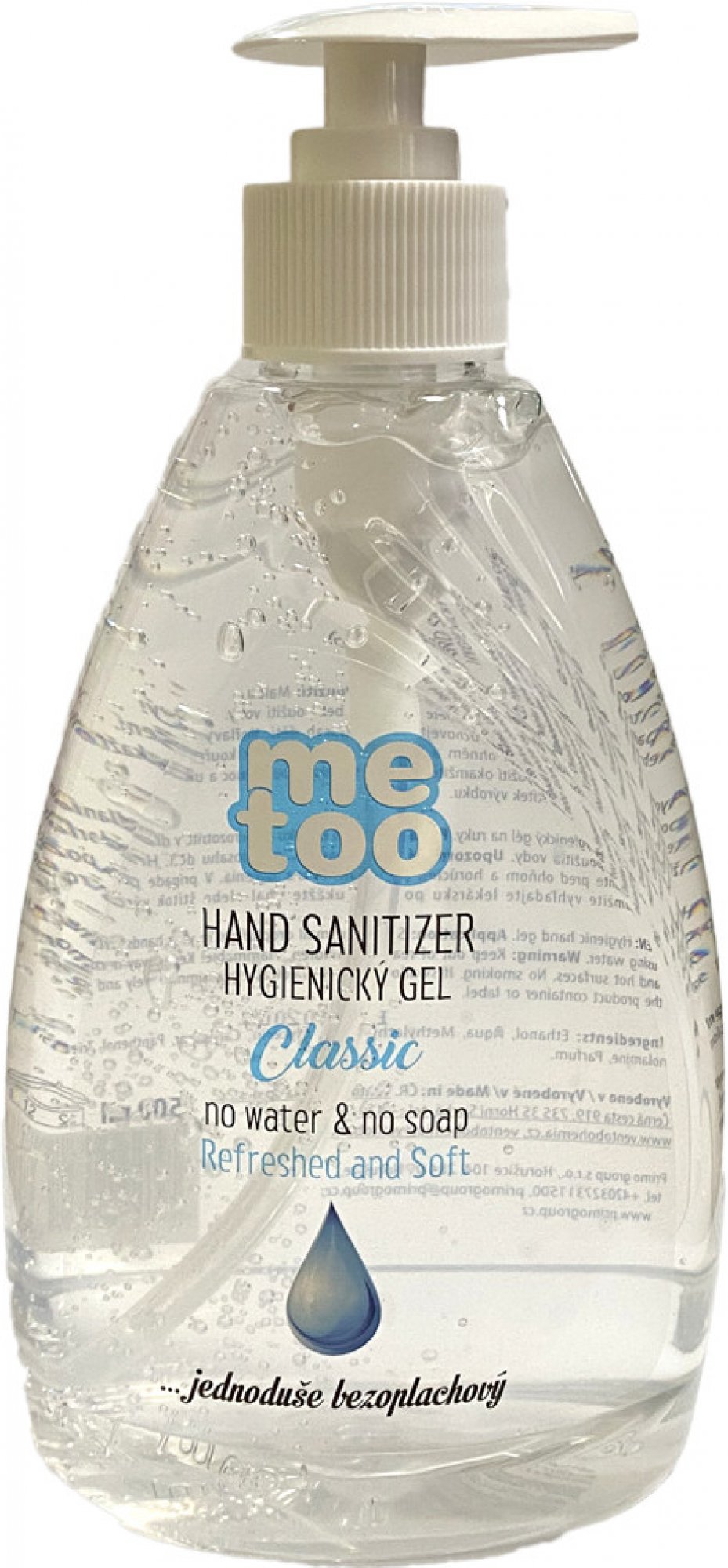 Me Too Classic hygienický gél na ruky 500 ml
