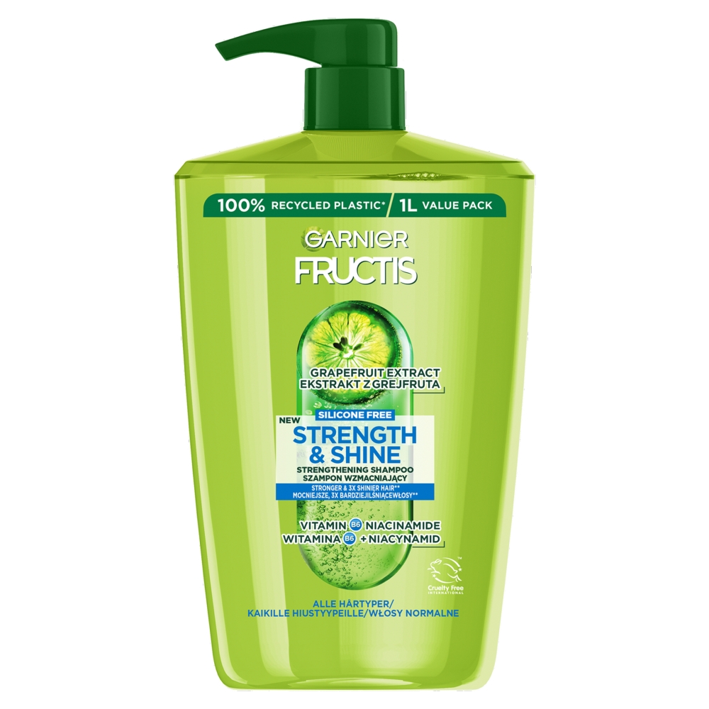 Loreal Group Garnier Fructis Strength & Shine Fortifying Shampoo šampón na posilnenie a lesk vlasov 1000 ml
