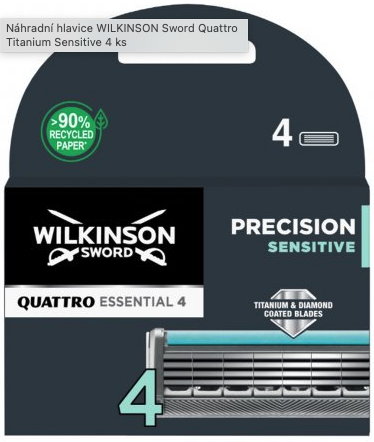 WILKINSON SWORD Essential TITANIUM SENSITIVE 4 KS