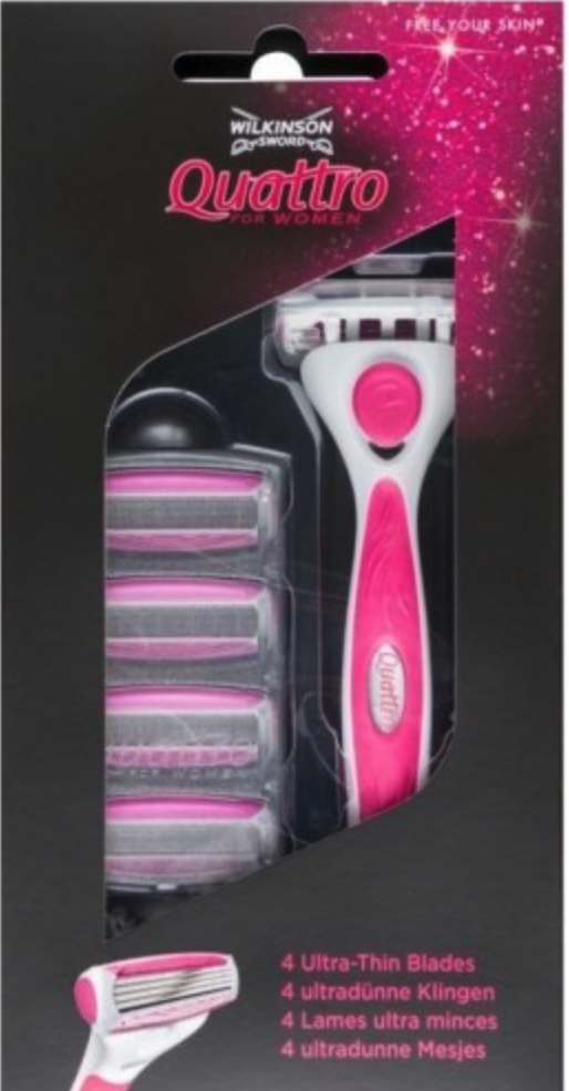 Wilkinson Sword Quattro for Women Strojček + 5 ks hlavice