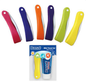 Banat Cestovná zubná kefka + bieliaca zubná pasta 15 ml, cestovná sada