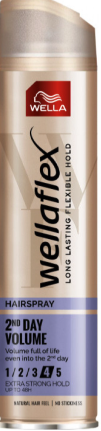 Procter & Gamble Wellaflex 2nd Day Volume lak na vlasy 250ml No.4