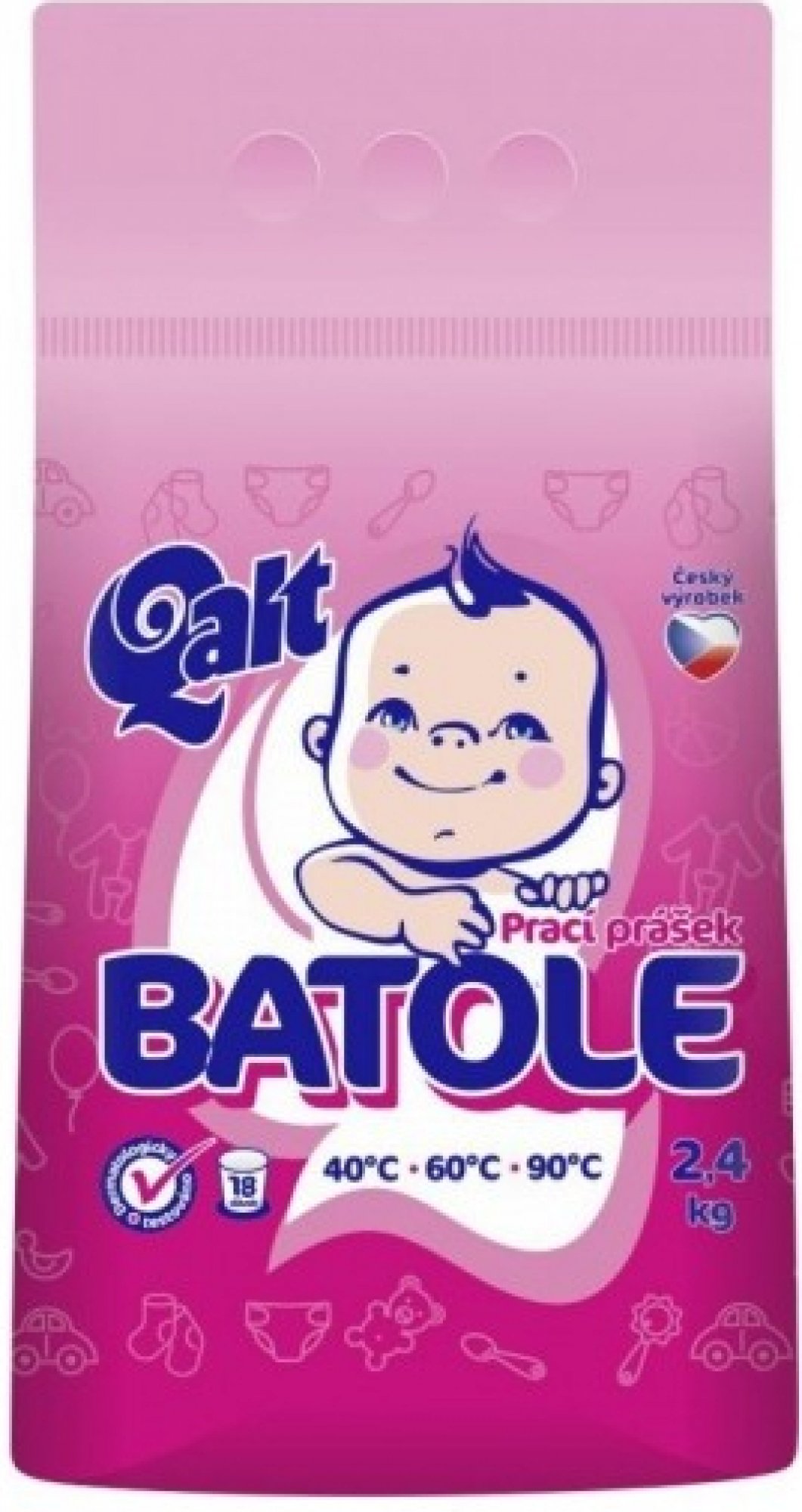 Qalt Batoľa prací prášok pre detskú bielizeň 2,4 kg 18pd