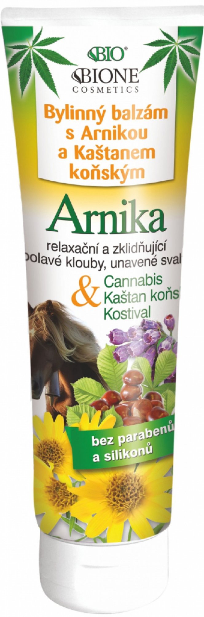 Drogerex Bione Cosmetics bylinný balzam s arnikou a gaštanom konským 300 ml