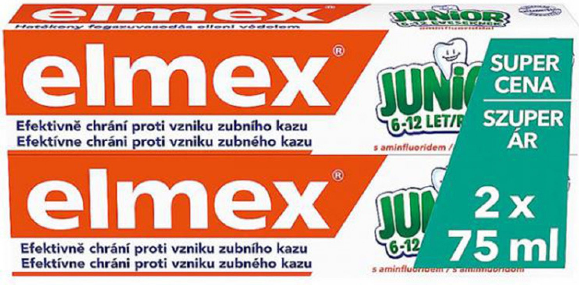 Colgate - Palmolive Elmex Junior detská zubná pasta 75ml DUOPACK