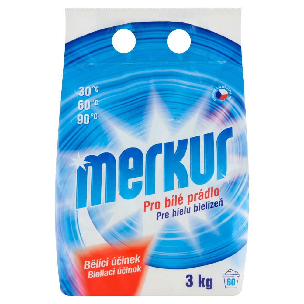 Merkúr Biela sila prášok na bielo bielizeň 3KG