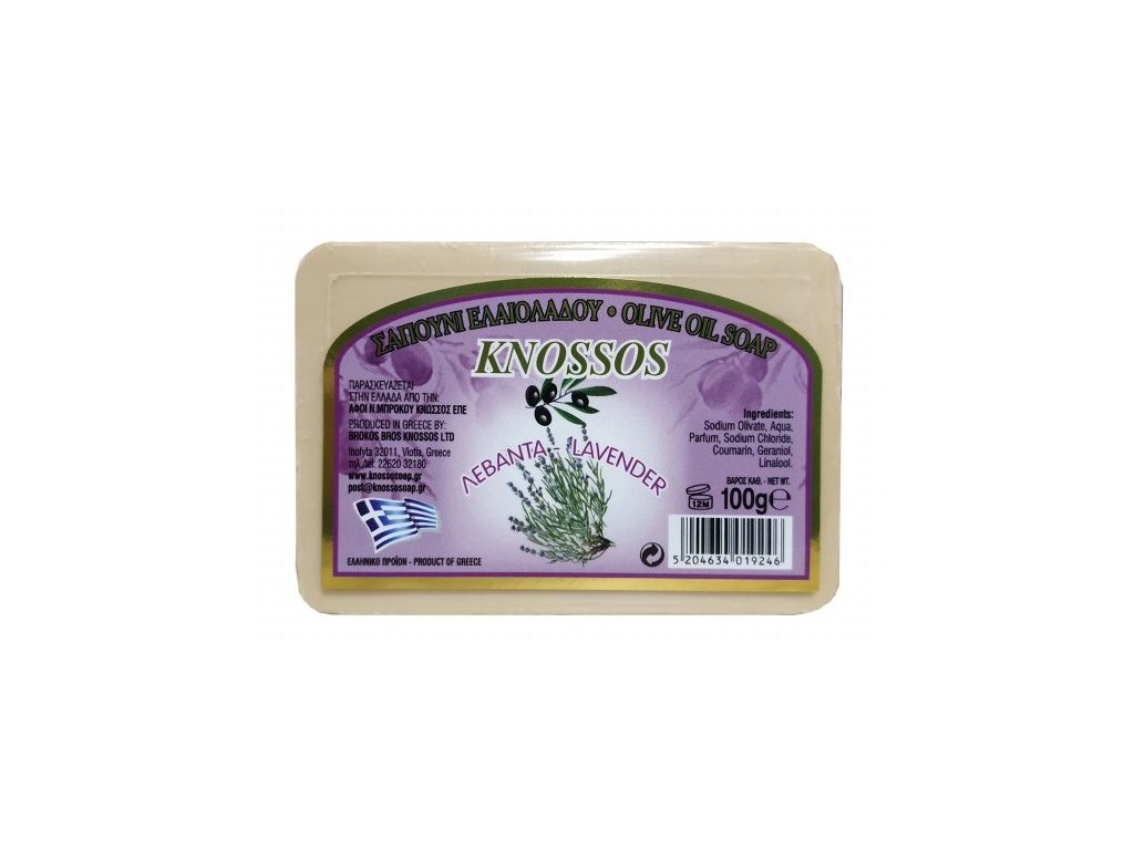 Mydlo olivové Levanduľa 100g, Knossos