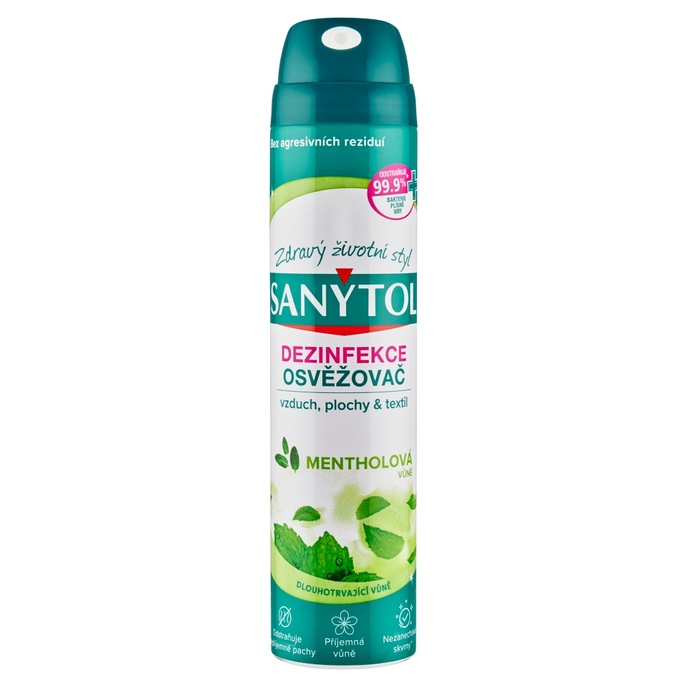 Sanytol dezinfekčný osviežovač vzduchu mentol 300 ml