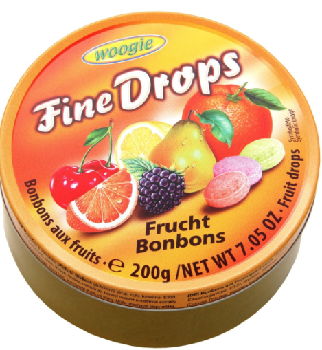 Woogie fine drops ovocný mix rakúske cukríky 200g