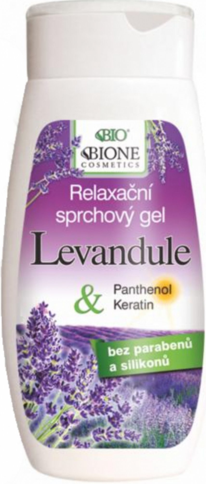 Drogerex BC Bione Cosmetics sprchový gél Levanduľa & Panthenol a Keratín 260 ml