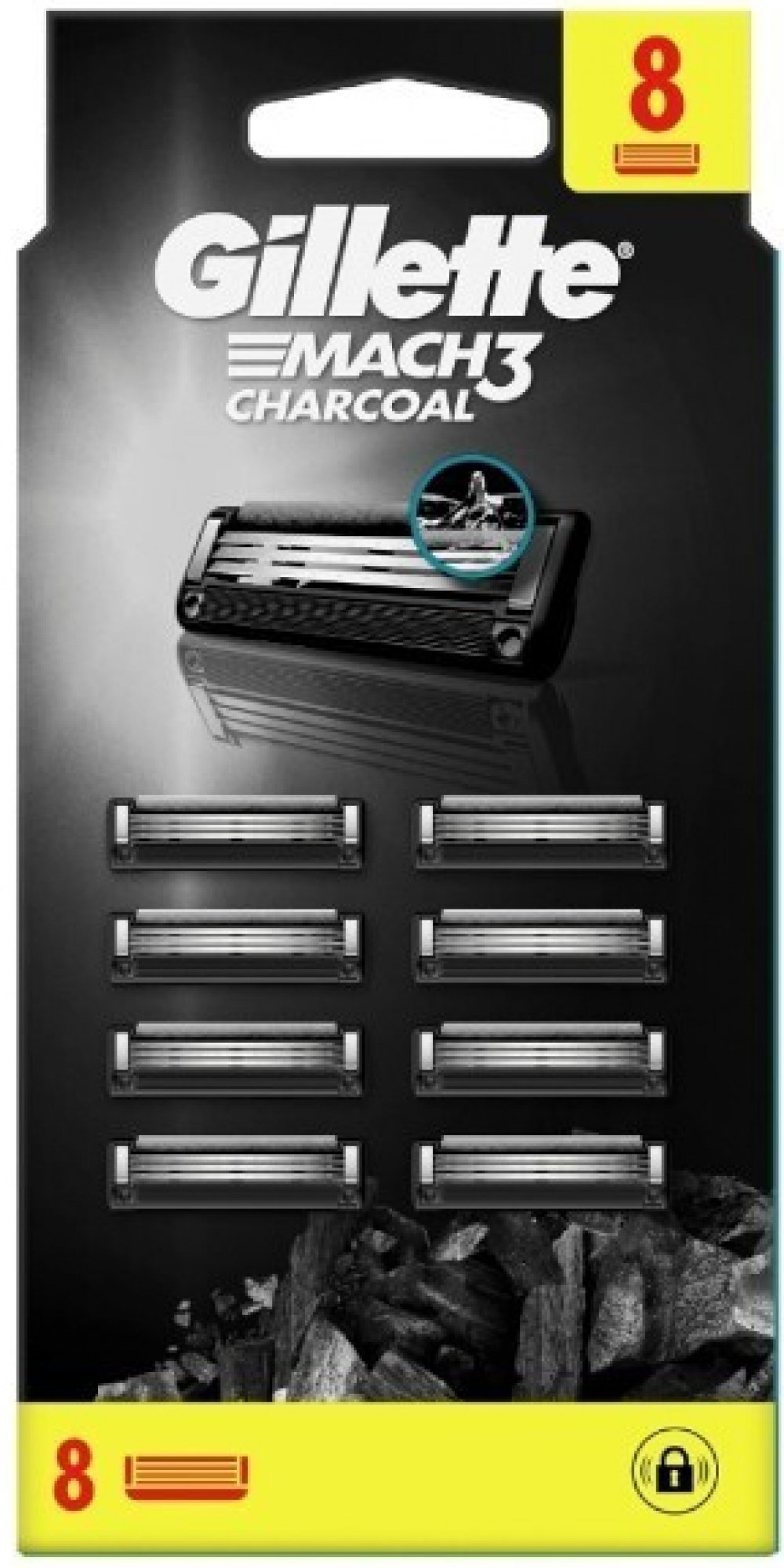 Procter & Gamble Gillette Mach3 8 ks Charcoal