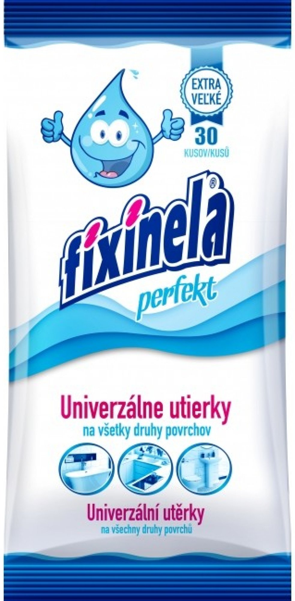 Tatrachema CZ s.r.o. TATRACHEMA FIXINELA perfekt vlhčené obrúsky 30ks