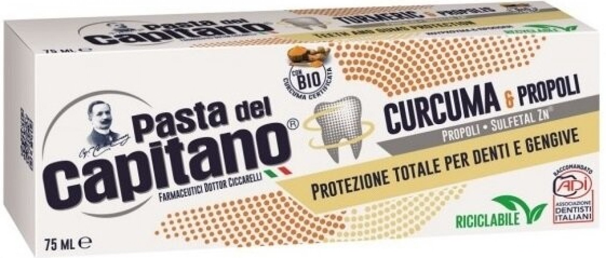 Zubná Pasta del Capitano Curcuma & Propolis 75 ml