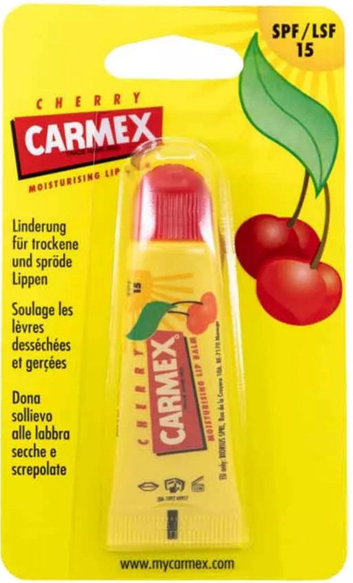Carmex Balzam na pery hydratačný Višňa SPF 15 10 g