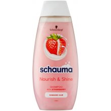 Schwarzkopf & Henkel, Germany Schauma Nourish & Shine Jahody a mandľové mlieko šampón na poškodené vlasy 400 ml