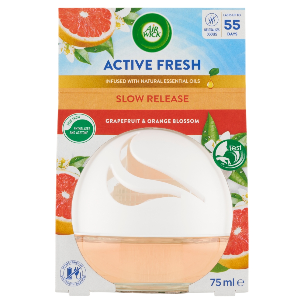 Air Wick Active Fresh Decosphere grapefruit a pomarančový kvet osviežovač vzduchu 75 ml