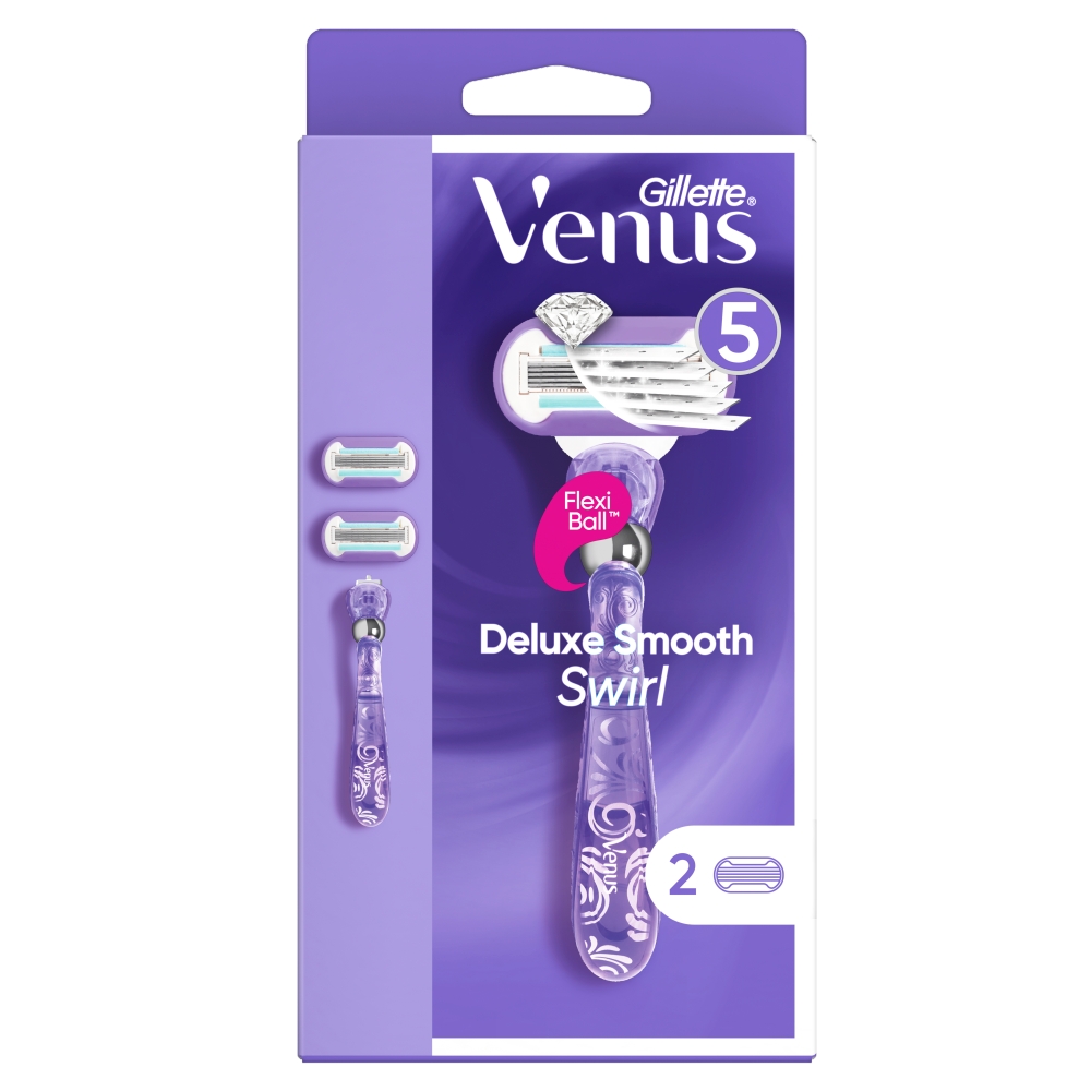 Procter & Gamble Gillette Venus Deluxe Smooth Swirl + 1 ks hlavíc