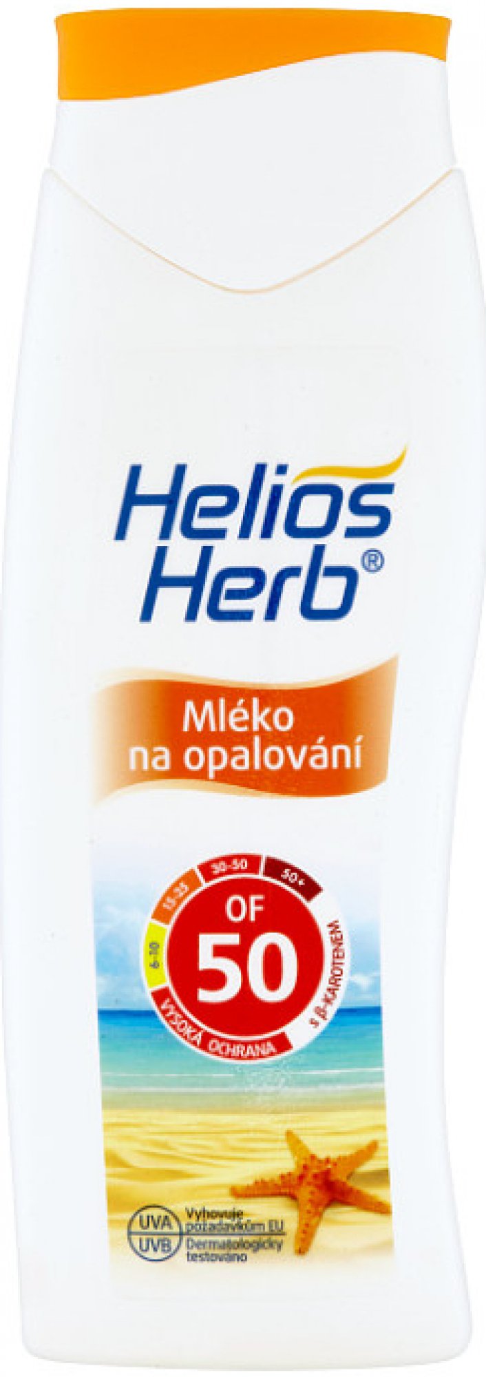Helios Herb mlieko na opaľovanie s betakaroténom SPF50 200 ml