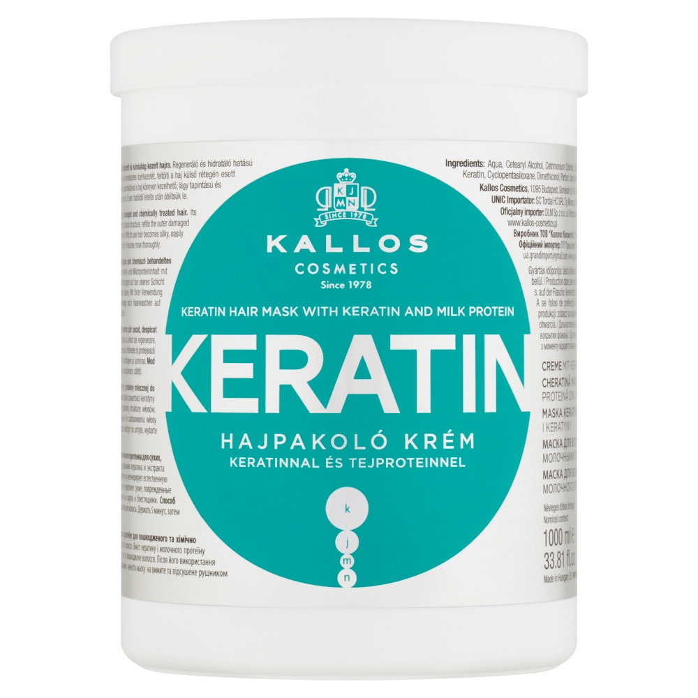 Kallos maska na poškodené vlasy s Keratínom 1000 ml