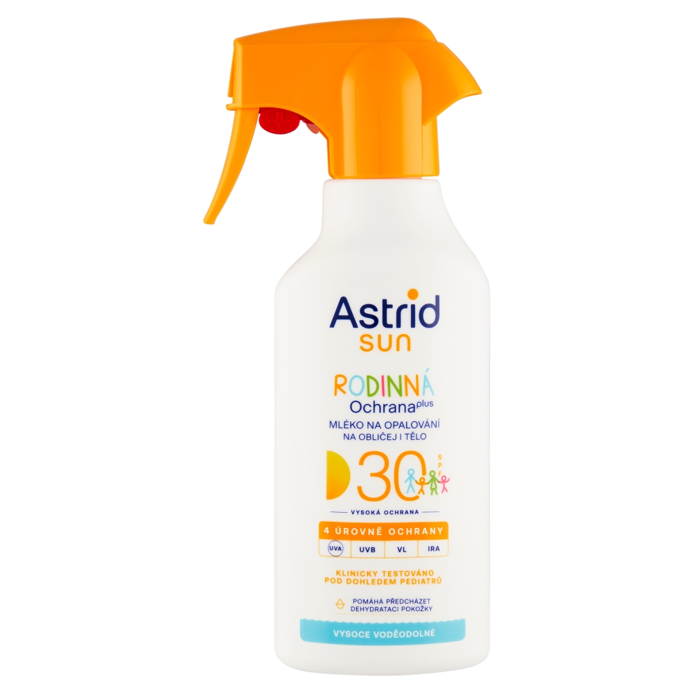 Sarantis Astrid Sun mlieko na opaľovanie spray rodinné balenie XL SPF30 270ml