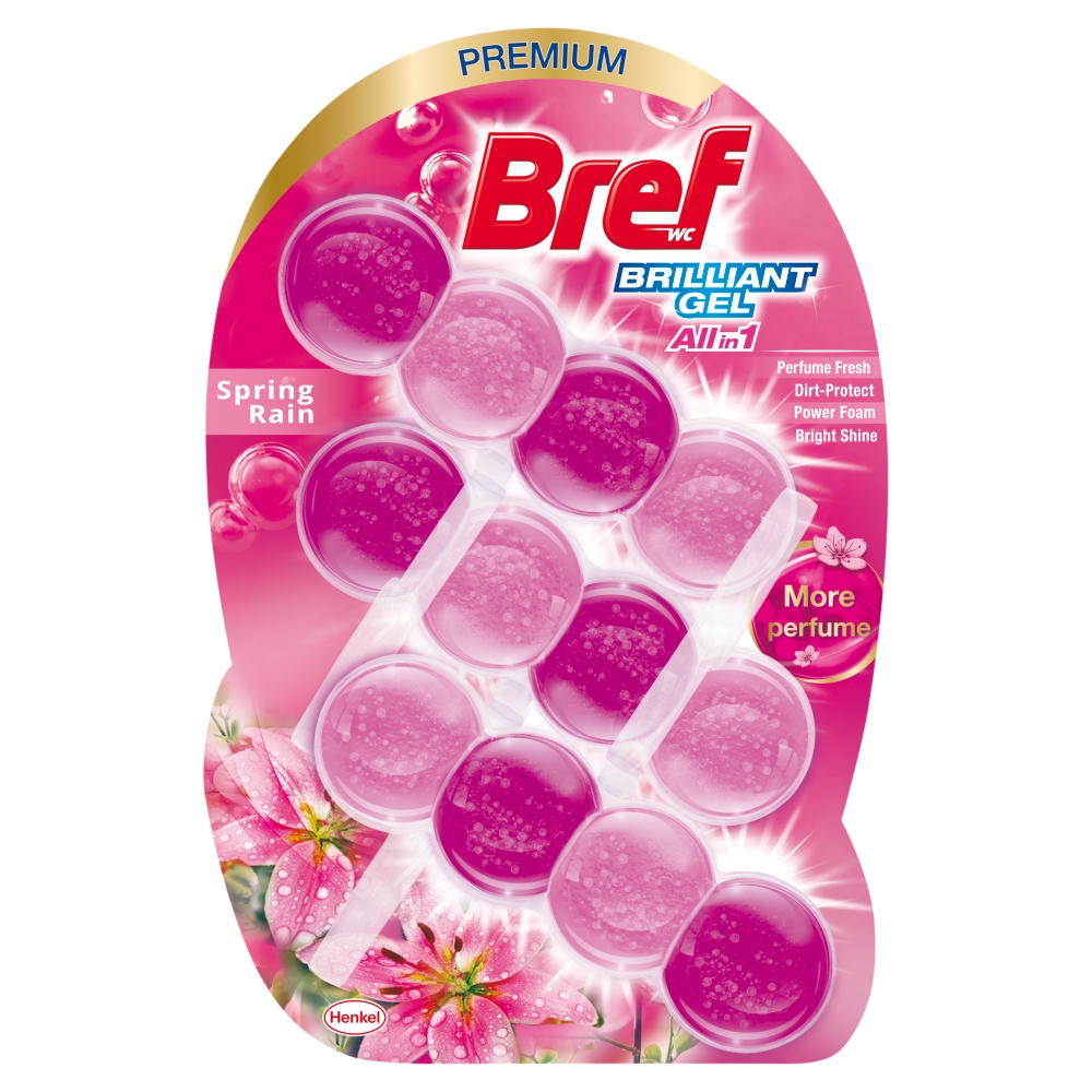 BREF BRILLIANT GÉL SPRING RAIN WC BLOK 3X42