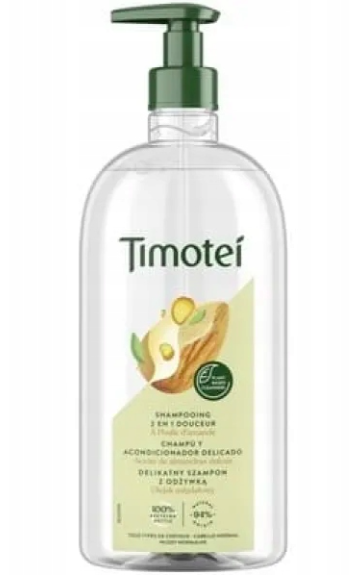 Unilever Timotei šampón s mandľovým kondicionérom 2in1 Pumpička 750 ml