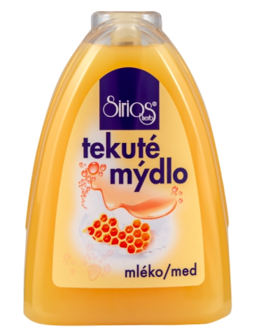 Sirios herb tekuté mydlo Mlieko Med 1000 ml