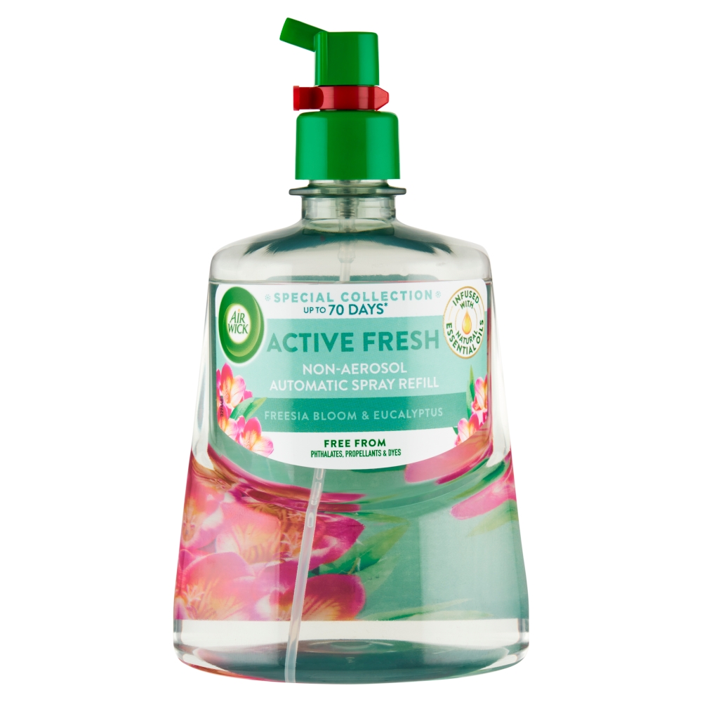 Reckitt Benckiser Air Wick Active Fresh Automatic náplň Kvitnúce frézie a eukalyptus 228 ml
