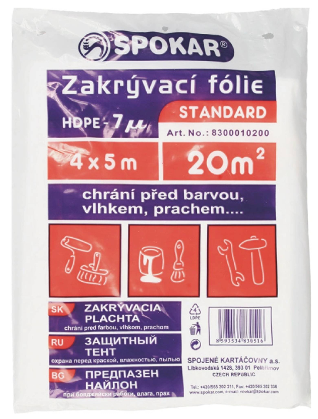 Fólia Spokar zakrývacia 4x5m HDPE-7MY