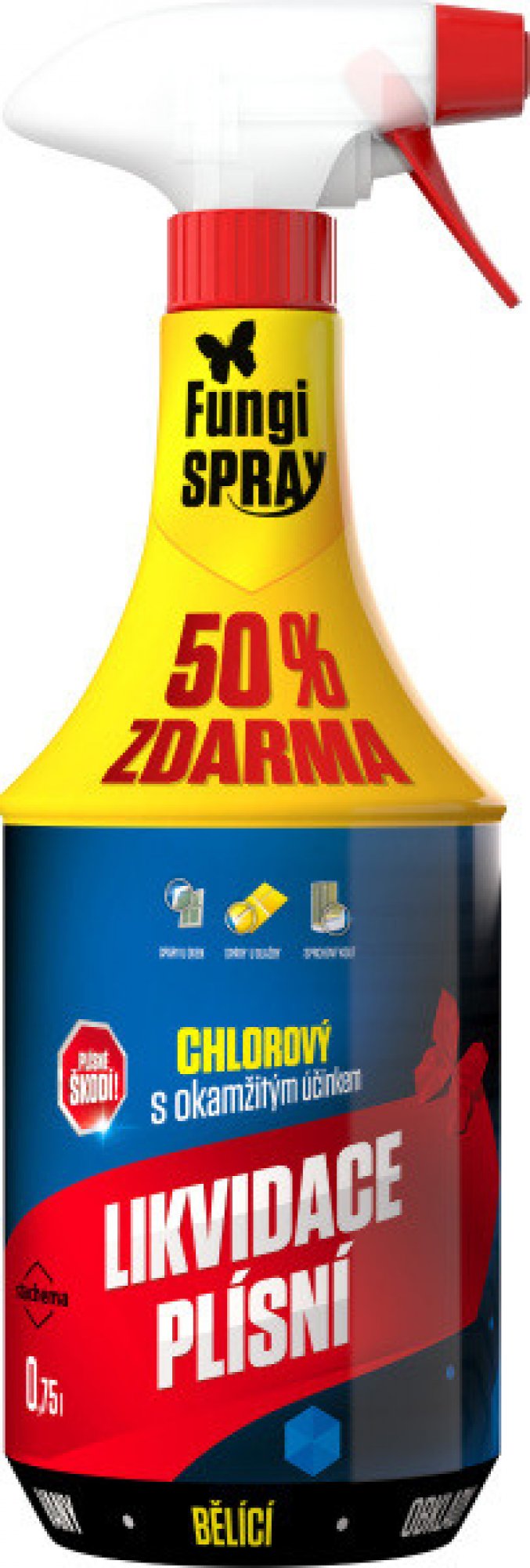 FungiSPRAY likvidácia plesní chlórový rozprašovač 500 ml