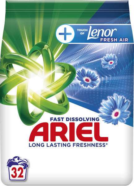 Ariel prášok 32PD +Touch LENOR Fresh Air