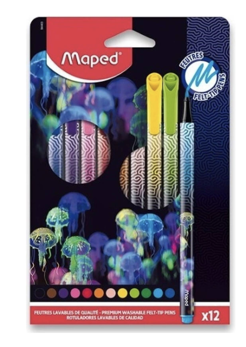 Maped Detské fixy Deepsea Paradise 12 farieb
