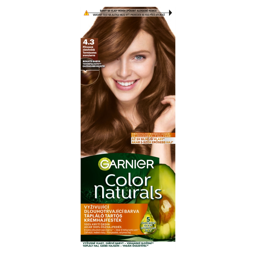 Garnier Color Naturals farba na vlasy 4.3 Prirodzená zlatohnedá